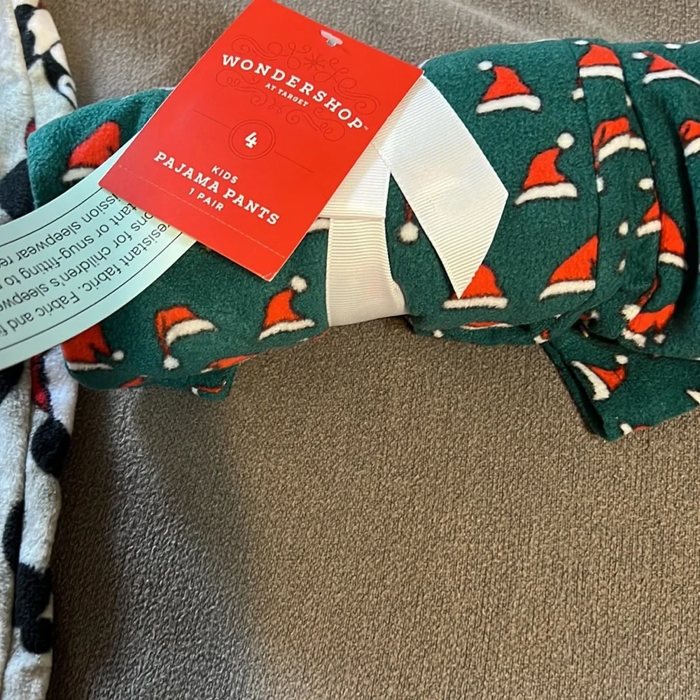 3 Pair Holiday PJ Bottoms, Size 4, NWT